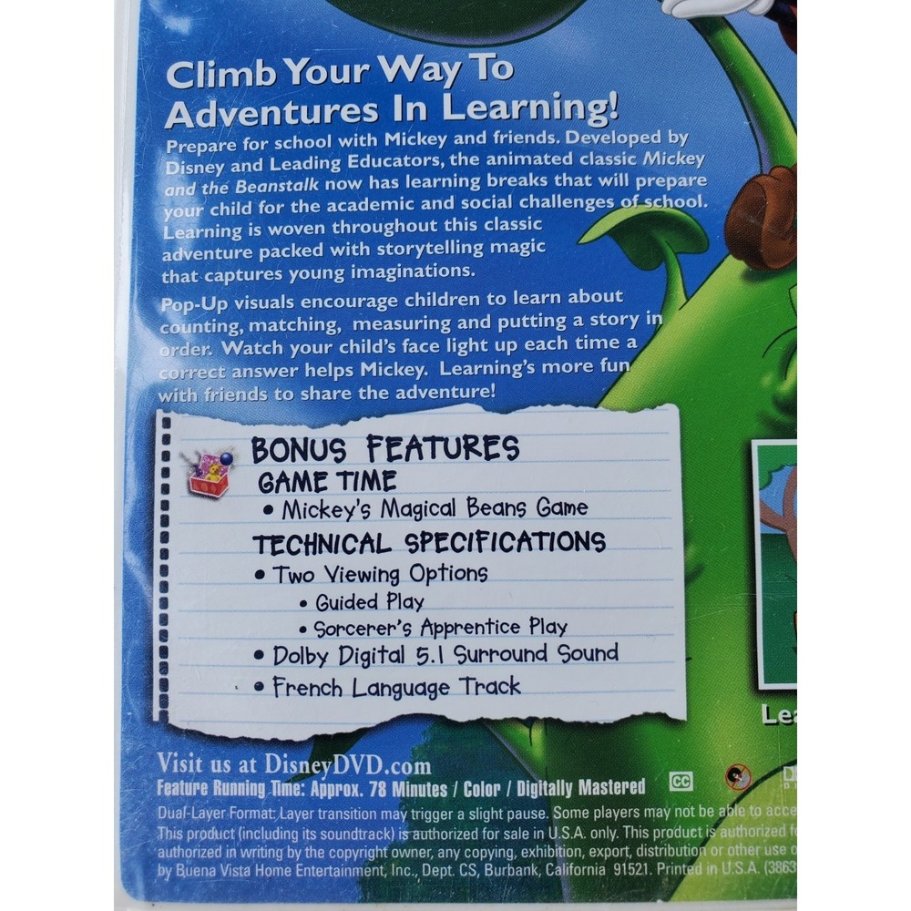 Vtg. Disney's Learning Adventures-Mickey's Reading Math & Fun-w/Activity Booklet - Picture 3 of 16
